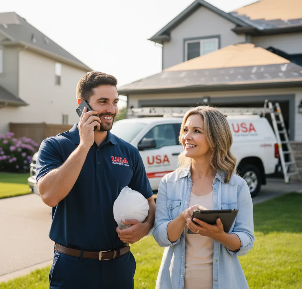 USA Roof Repair Experts customer support in Gasport